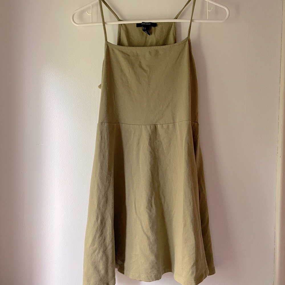 Olive Green Mini Dress